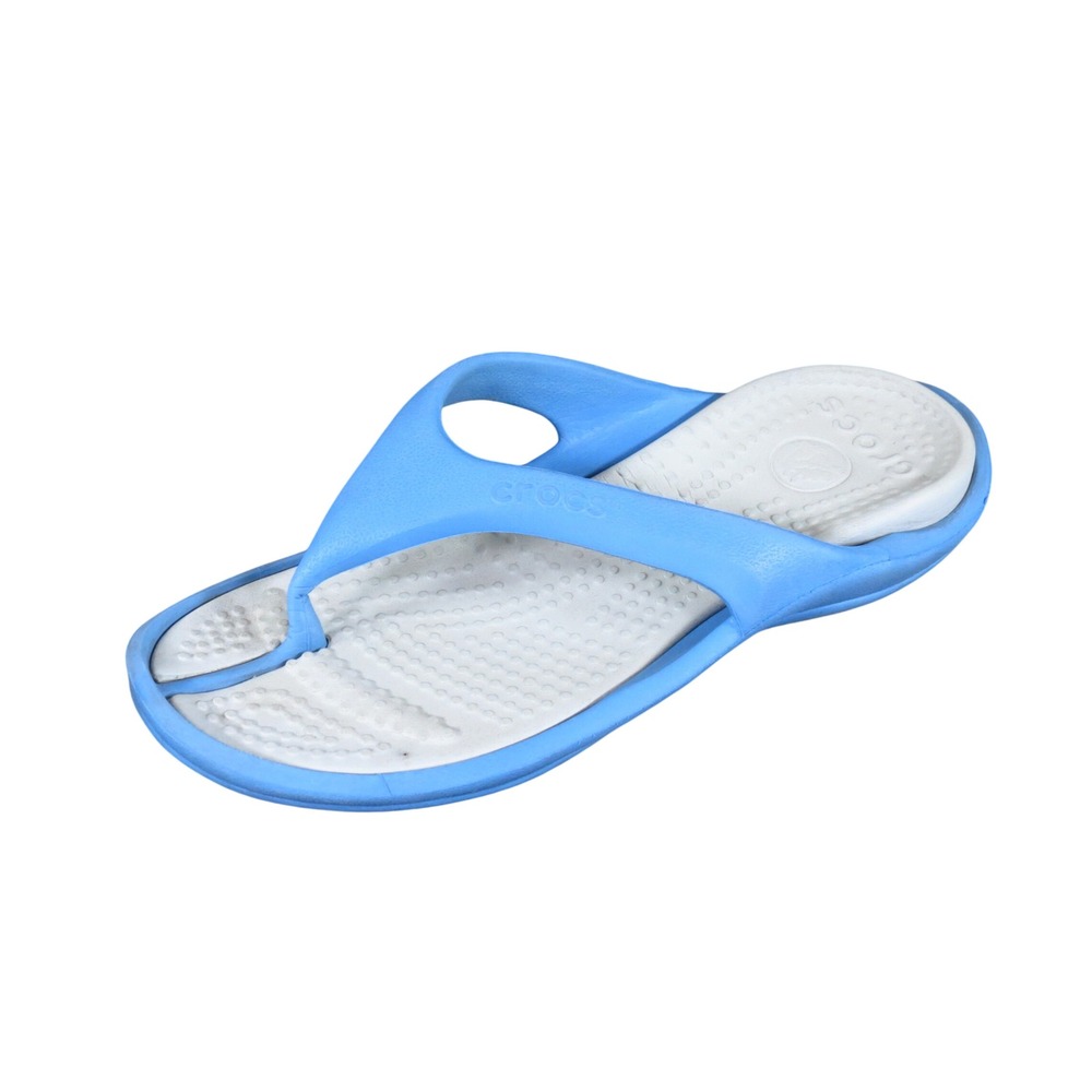 Crocs Athens Unisex Flip Flop Sandals Size Men 7 Women 9 Pool Beach Blue White